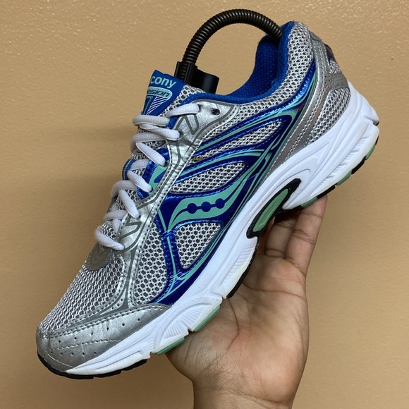 Saucony Cohesion 7 Running Sneakers “Gray Royal Blue Mint Green White Black” - Picture 8 of 16